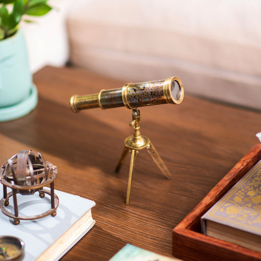 Vintage Decor Telescope with Tripod Stand.