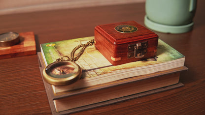 God Compass with Wooden Box