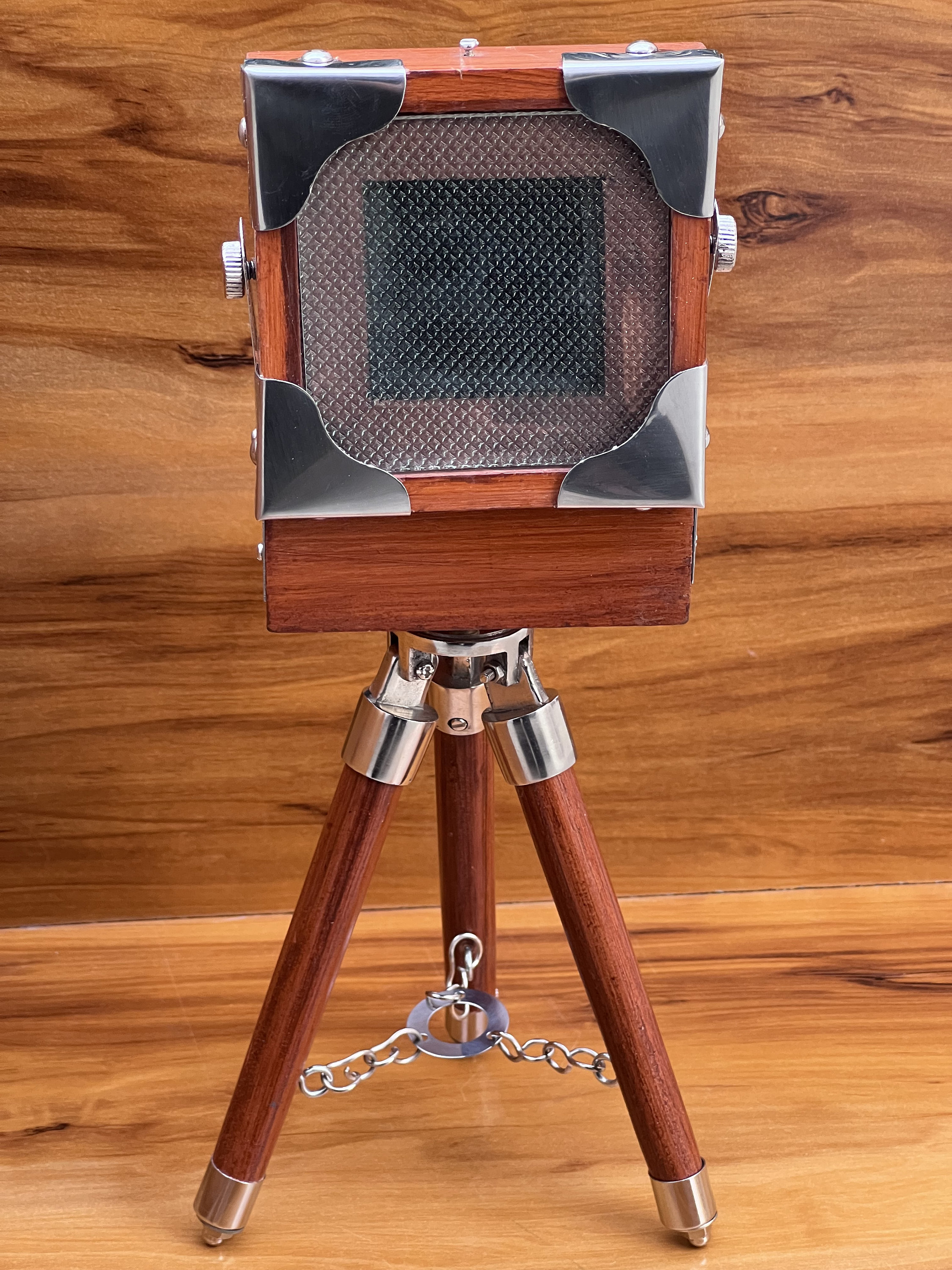Compact Wooden Camera on Foldable Tripod view 4