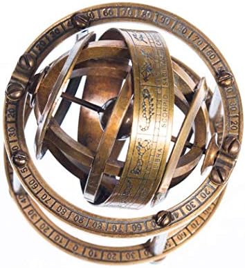Miniature Brass Armillary Sphere with Stand view 6