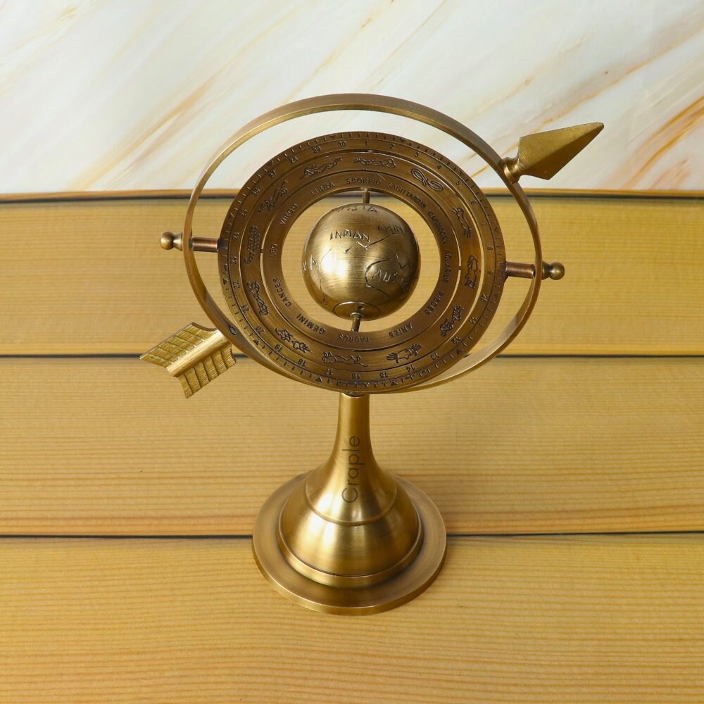 Handmade Brass Armillary Sphere with Arrow view 3
