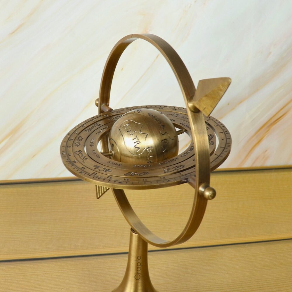 Handmade Brass Armillary Sphere with Arrow view 5
