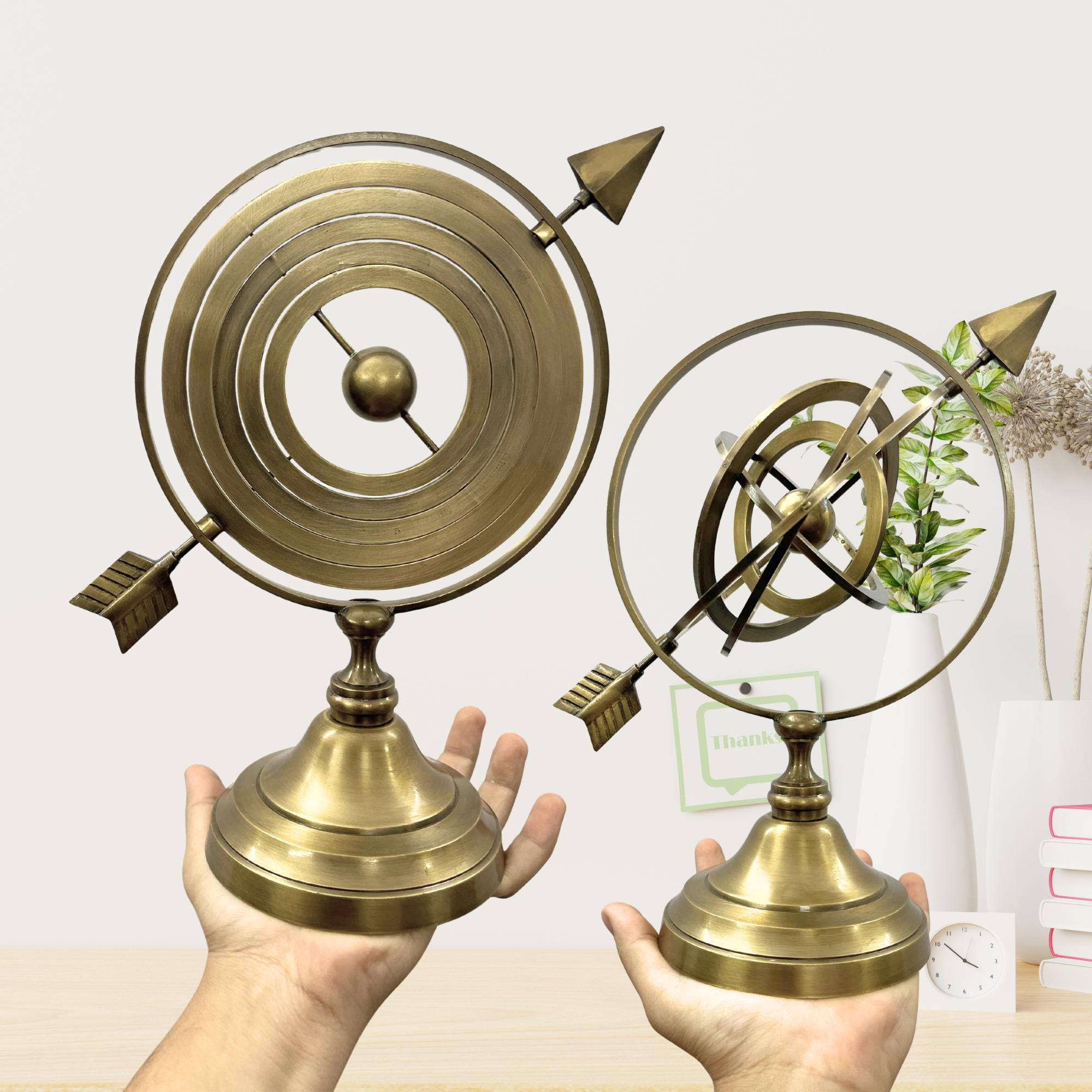 Handmade All-Brass Armillary Sphere Globe view 3