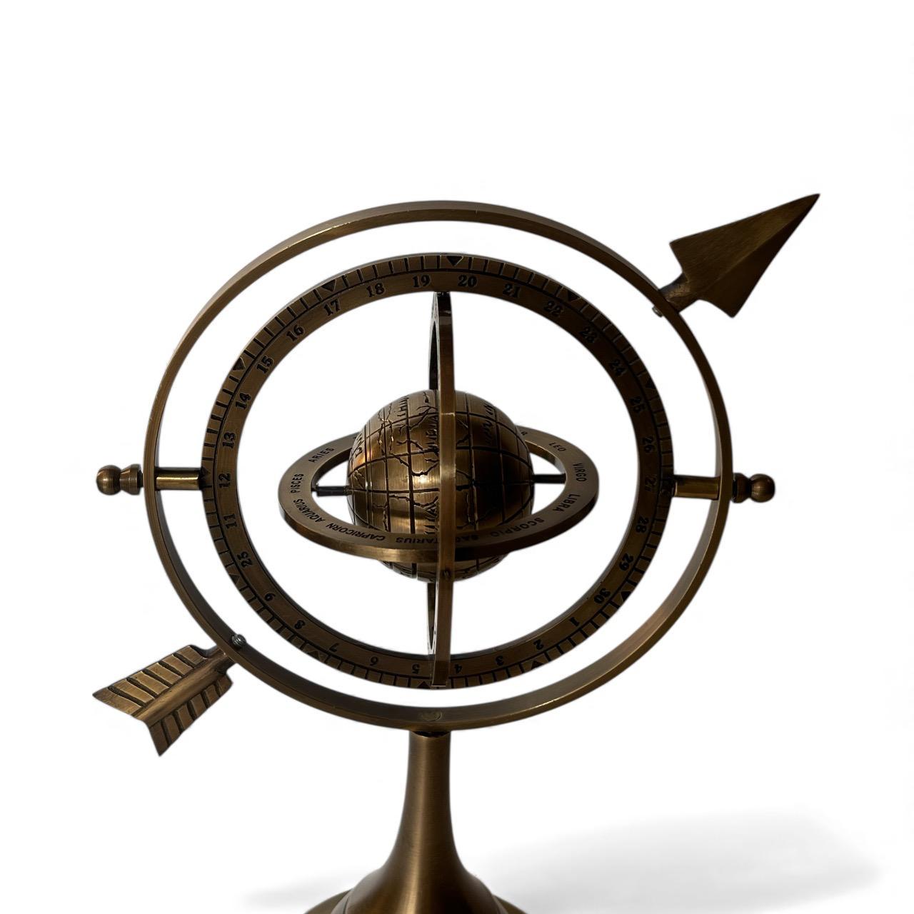 All-Brass Armillary Globe Sphere Nautical view 4