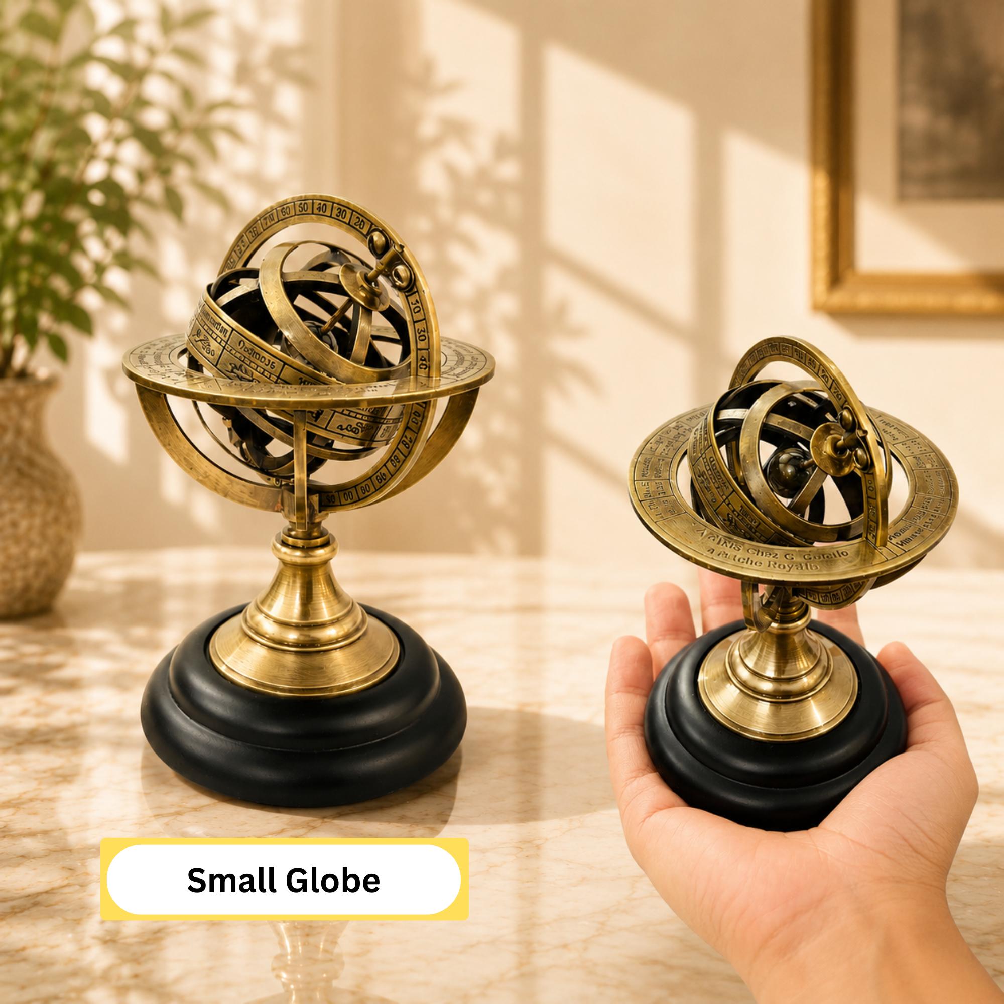 Zodiac Armillary Sphere on Four-Horse Compass Base view 5