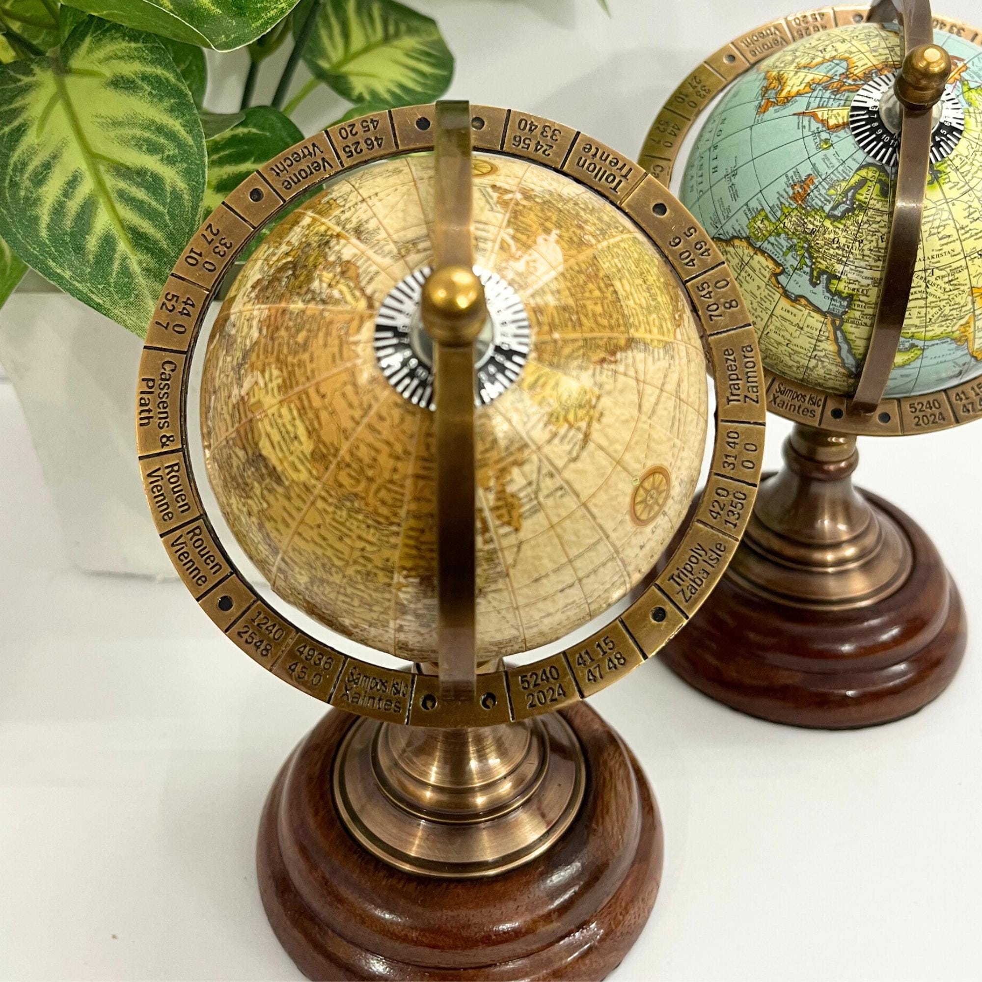 Brass Armillary Sphere with Rotating World view 6