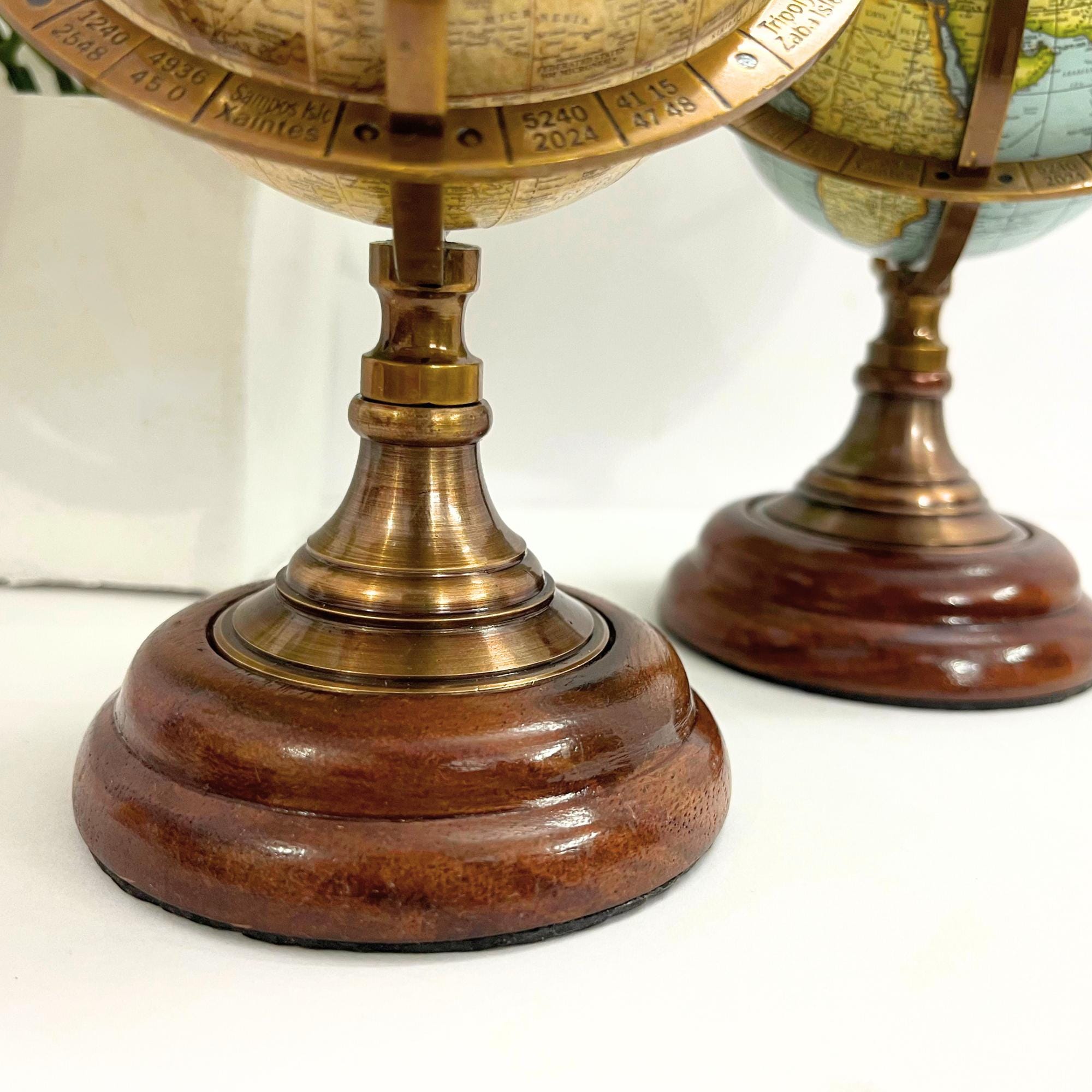 Brass Armillary Sphere with Rotating World view 11