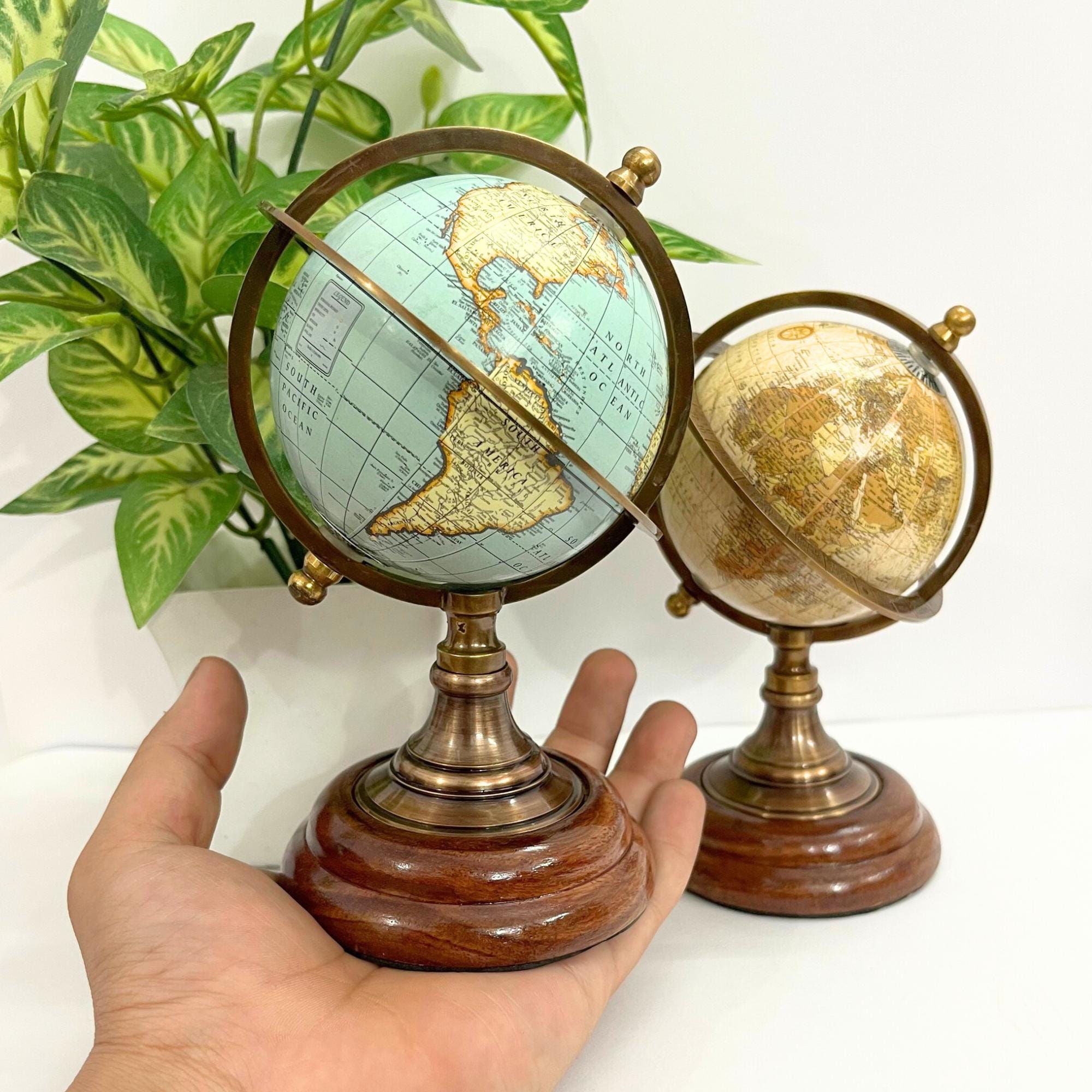 Brass Armillary Sphere with Rotating World view 13