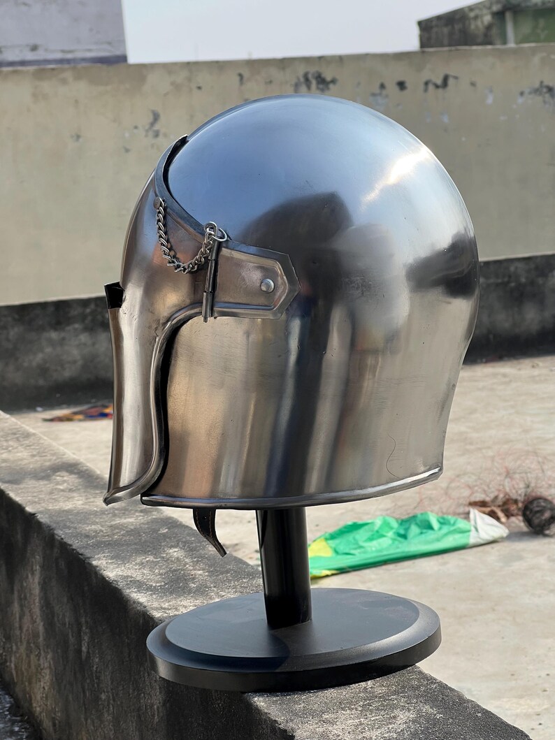 Italian Barbuta Helmet — Renaissance Steel Authentic view 7