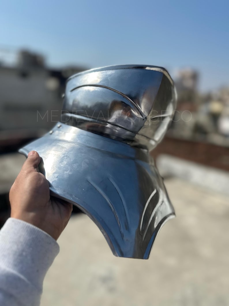 Gothic Sallet Helmet with Bevor and Visor view 5