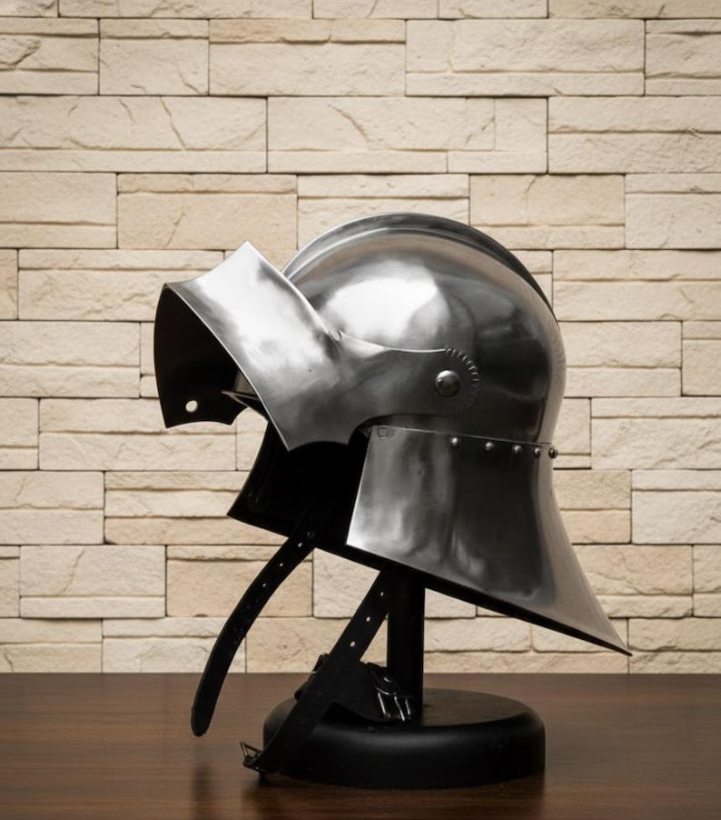 15th Century Steel Sallet Helmet — Gothic Knight view 5