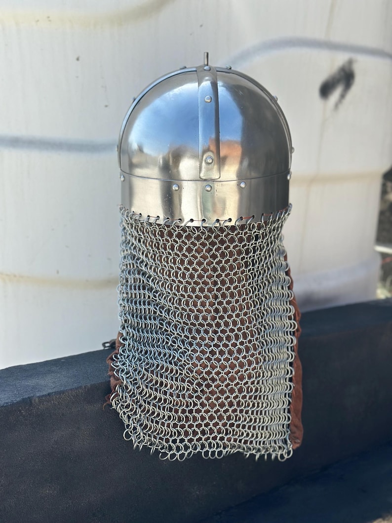 Viking Nasal Chainmail Helmet — Norse Warrior view 3