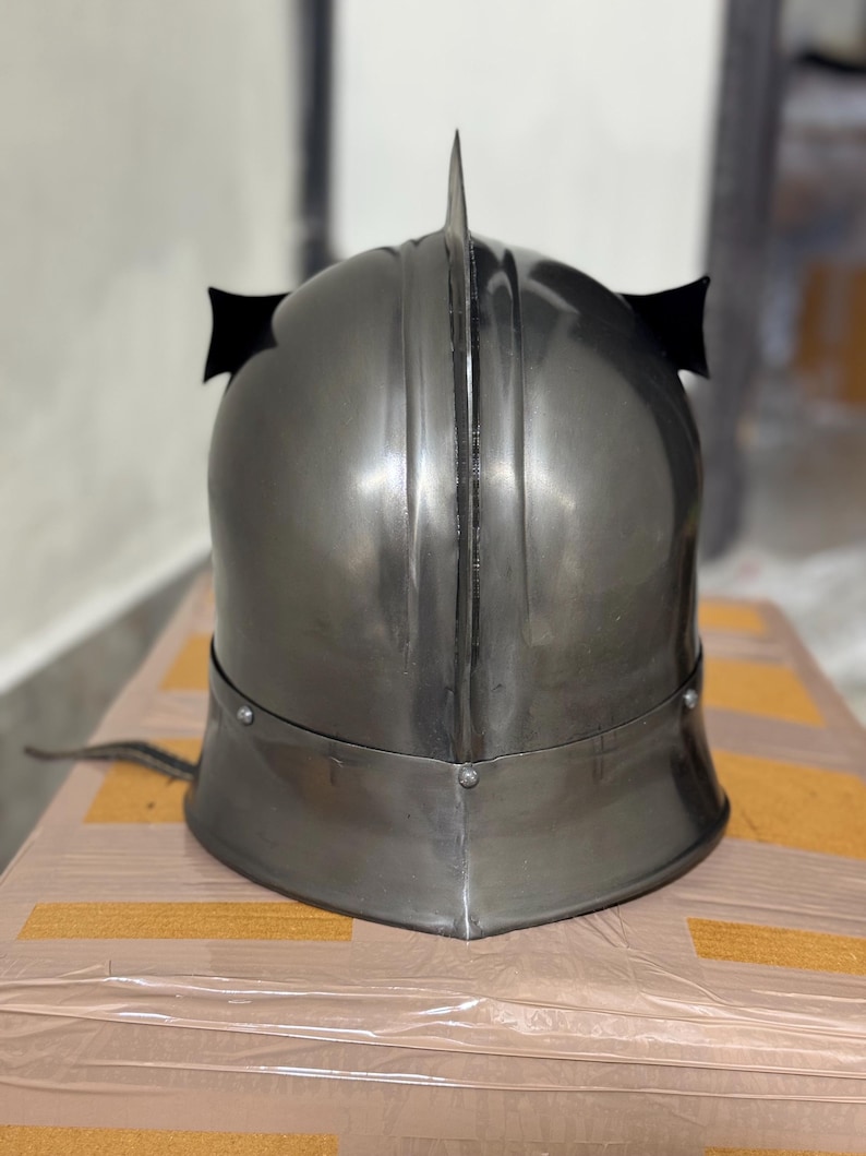 Dark Knight Medieval Helmet — Gothic Steel Warrior view 5