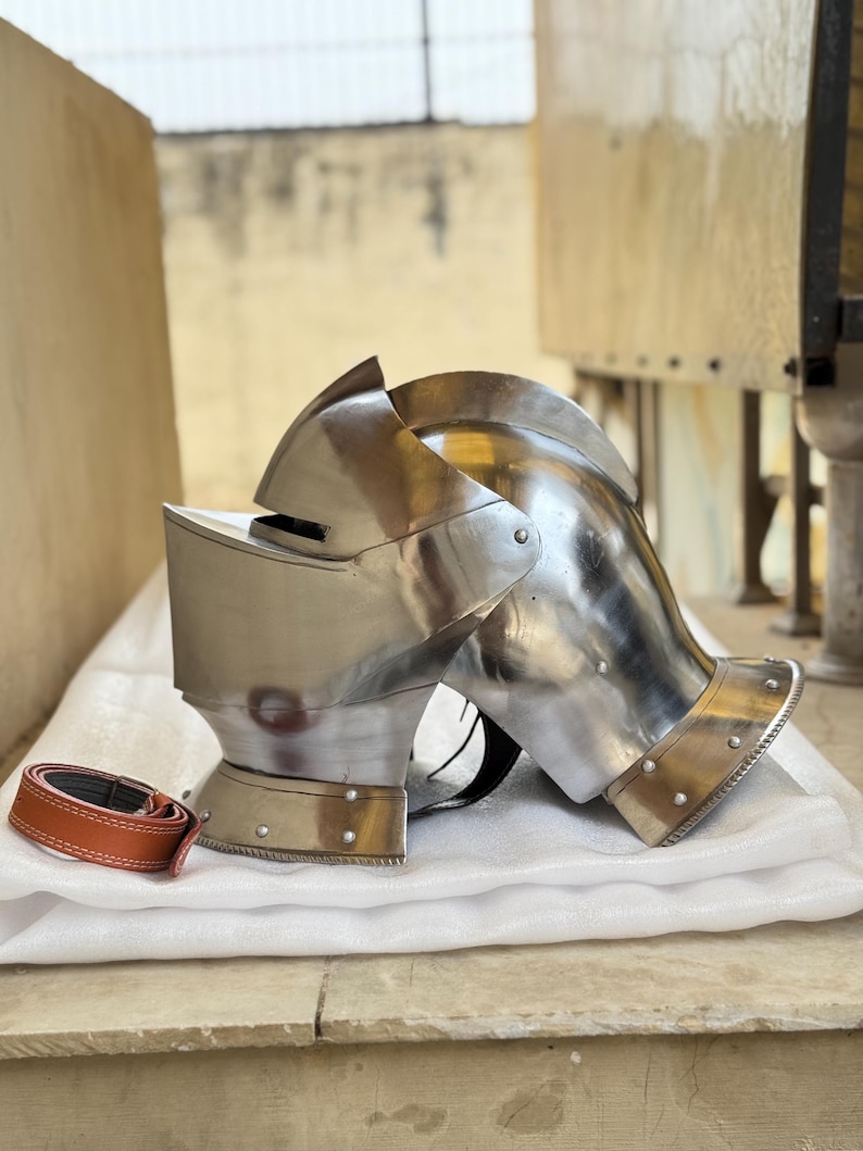 Medieval Knight Visor Helmet — Wearable Crusader view 4