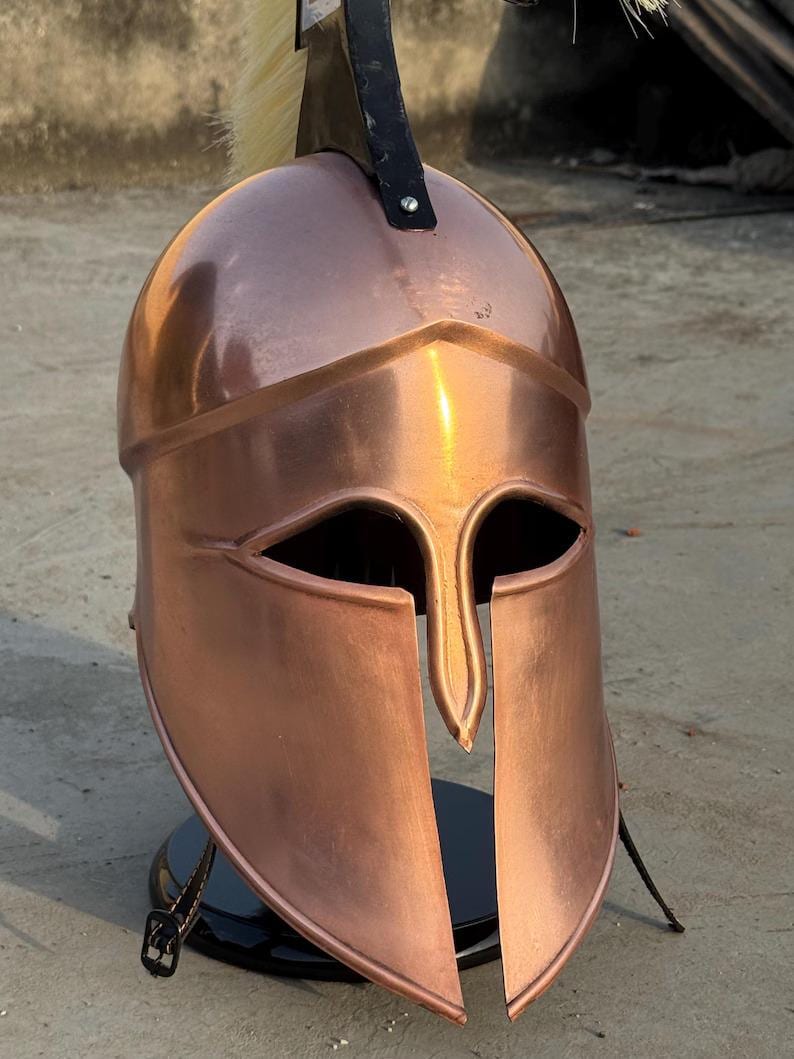 Bronze Corinthian Helmet — Horsehair Crest Spartan Armor view 2