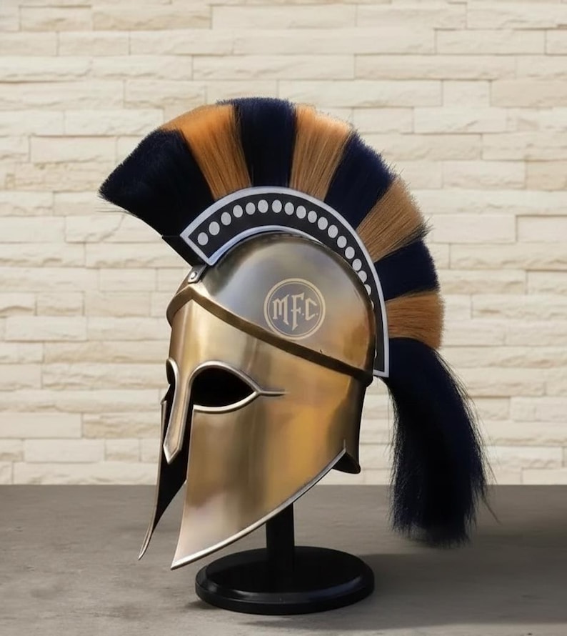 Spartan Warrior Helmet — Bronze Corinthian Decorative view 3