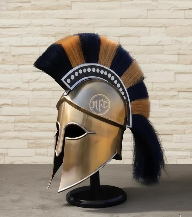 Spartan Warrior Helmet — Bronze Corinthian Decorative view 6