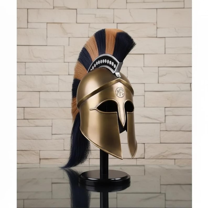 Spartan Warrior Helmet — Bronze Corinthian Decorative view 8