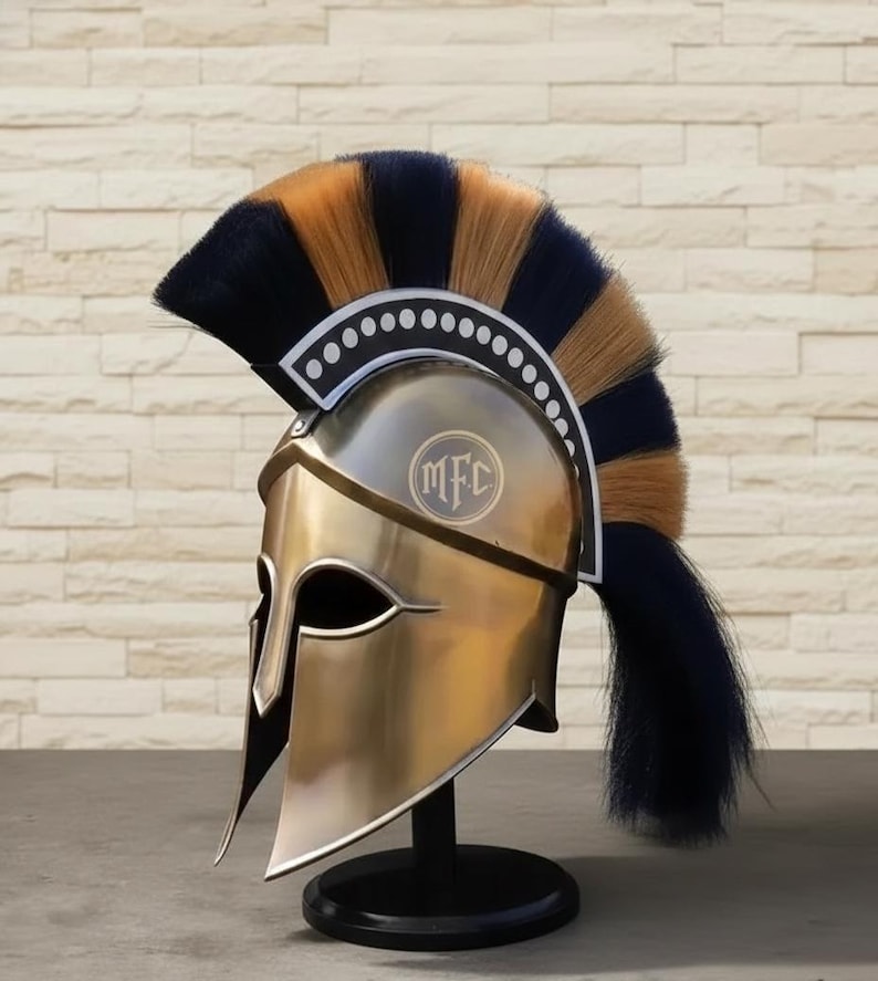 Spartan Warrior Helmet — Bronze Corinthian Decorative view 9