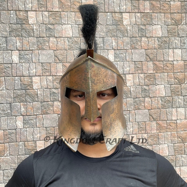 Spartan King Leonidas Helmet with Display Stand view 2
