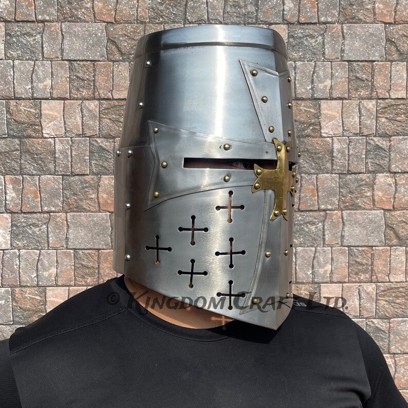 Special Crusader Templar Knight Helmet with Display Stand view 2