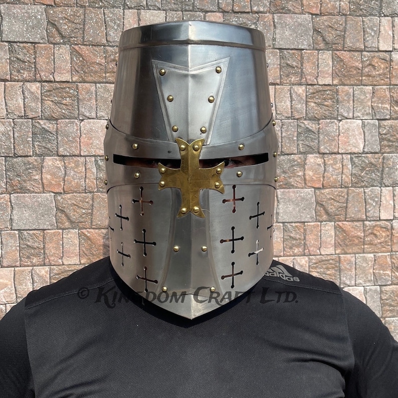 Special Crusader Templar Knight Helmet with Display Stand view 3