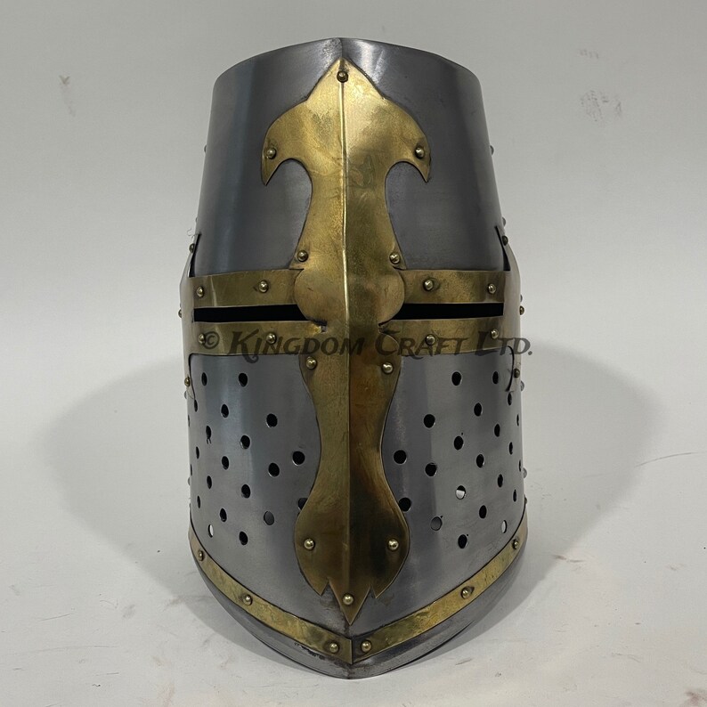 Templar Crusader Knight Helmet — Gift Ready view 2