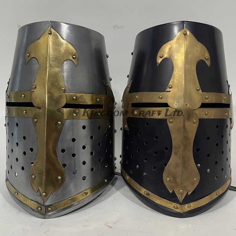 Templar Crusader Knight Helmet — Gift Ready view 3