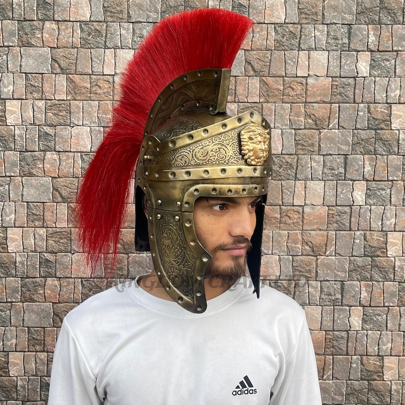 Roman Centurion Queen's Guard Helmet with Display Stand view 5