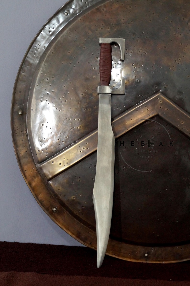 Spartan Style Decorative Shield Helmet — Large Display view 3