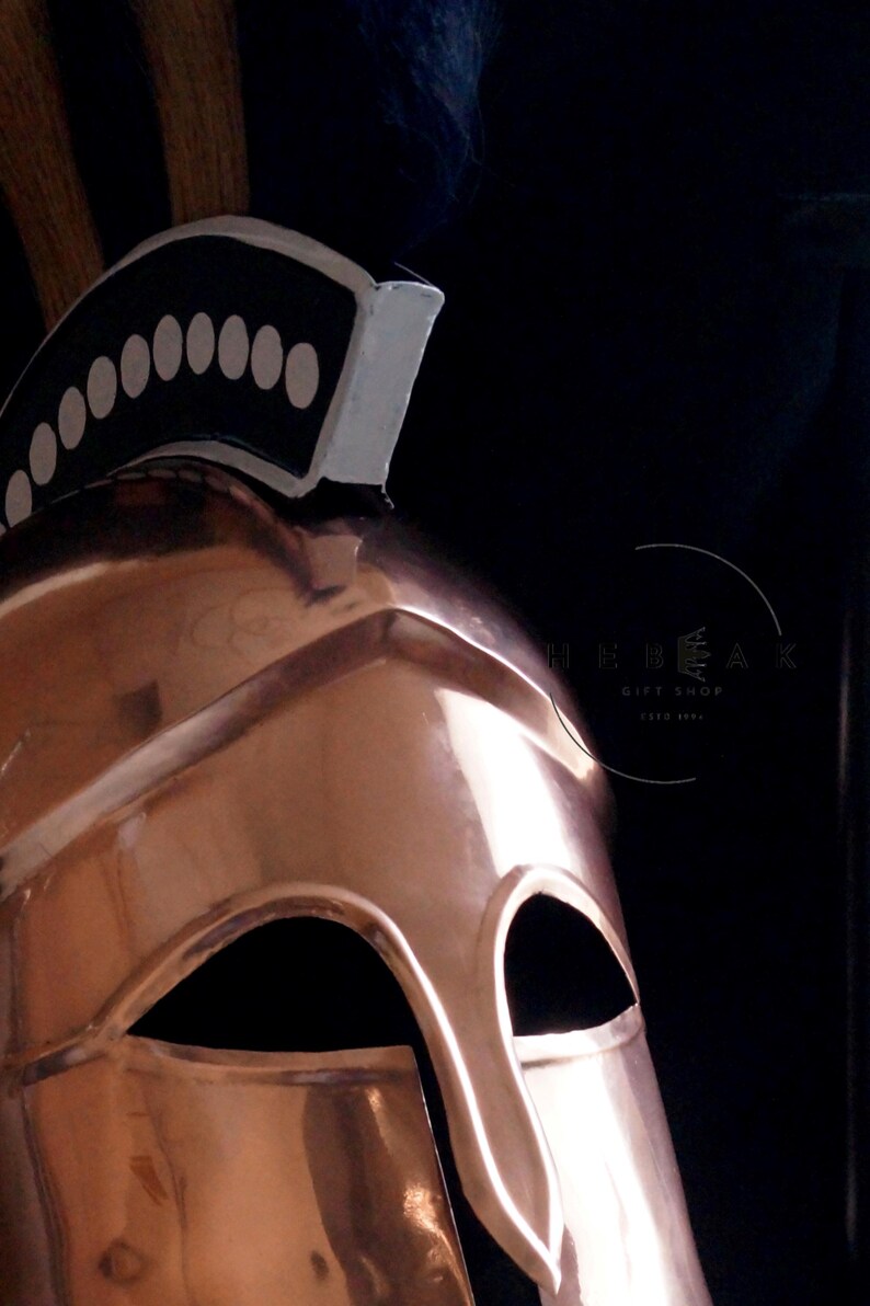 Handcrafted Greek Corinthian Helmet — Spartan view 6