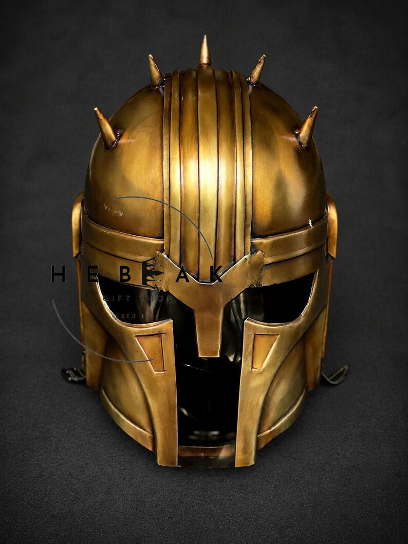 Bronze Warrior Fantasy Knight Helmet — Collector Display view 2