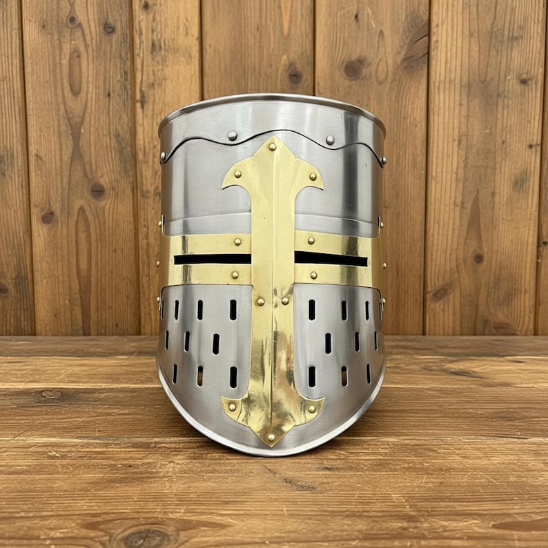 Black Knight Helmet with Wooden Stand — Collectible view 6