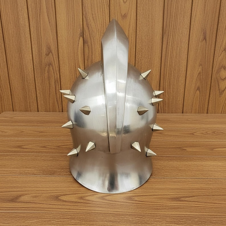 Black Gladiator Helmet with Display Stand view 6