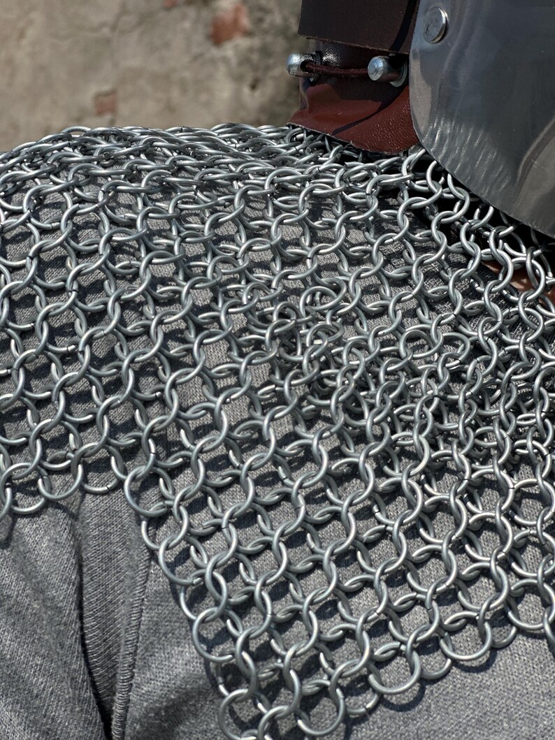 Pig Face Bascinet Helmet with Visor and Chainmail view 6