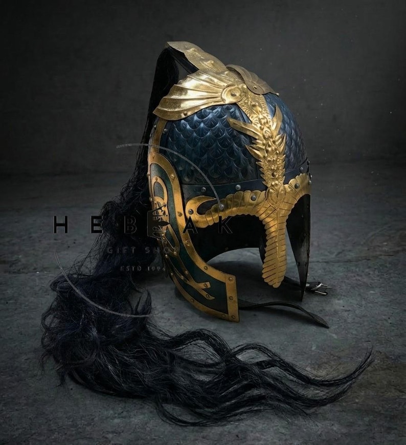 Steel Viking Dragon Helmet — Knight Cosplay Replica view 8