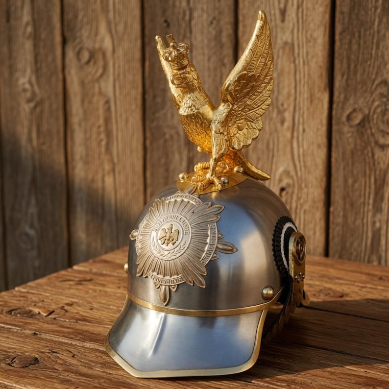Imperial German Pickelhaube — Prussian Military Spiked view 6