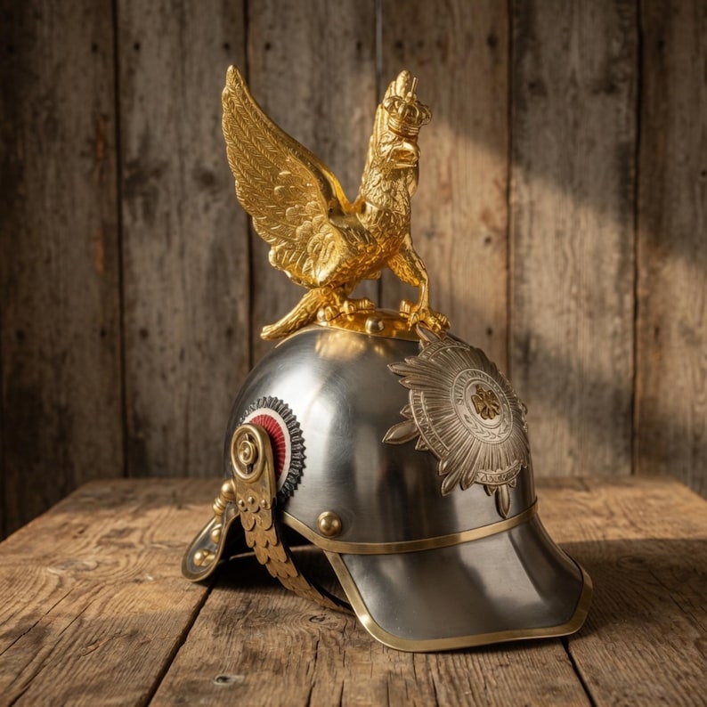 Imperial German Pickelhaube — Prussian Military Spiked view 7