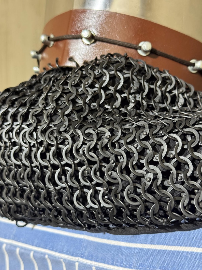Bascinet Helmet with Chainmail Aventail — Gothic Knight view 7