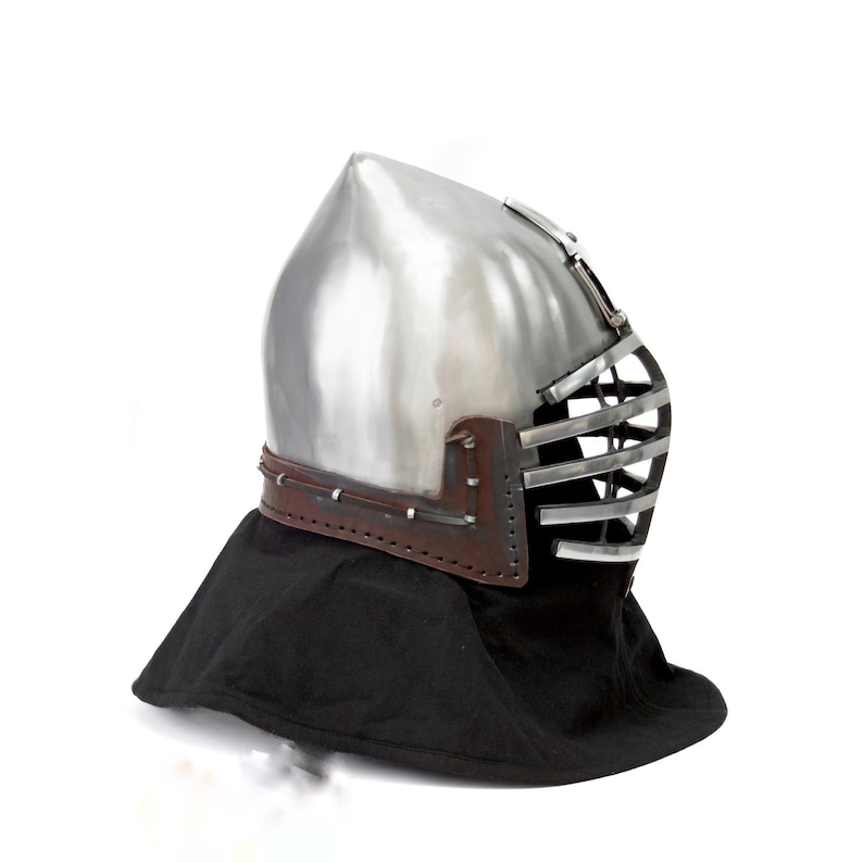 Grill Bascinet Helmet — Buhurt Style Knight view 3