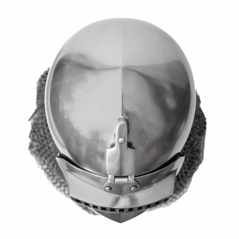 Templar Buhurt Knight Helmet — 16-Gauge Crusader view 4