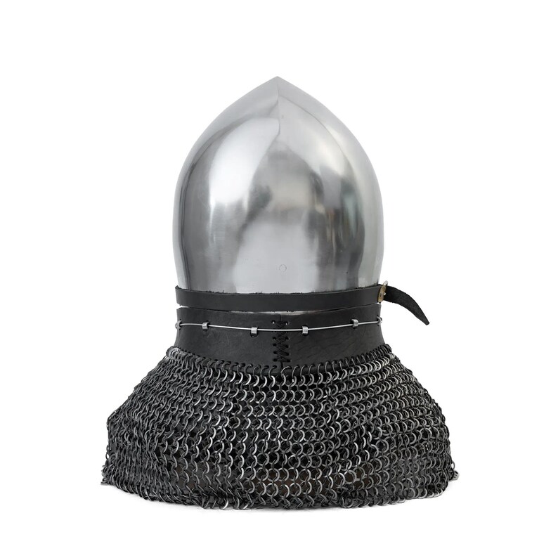 Templar Buhurt Knight Helmet — 16-Gauge Crusader view 6
