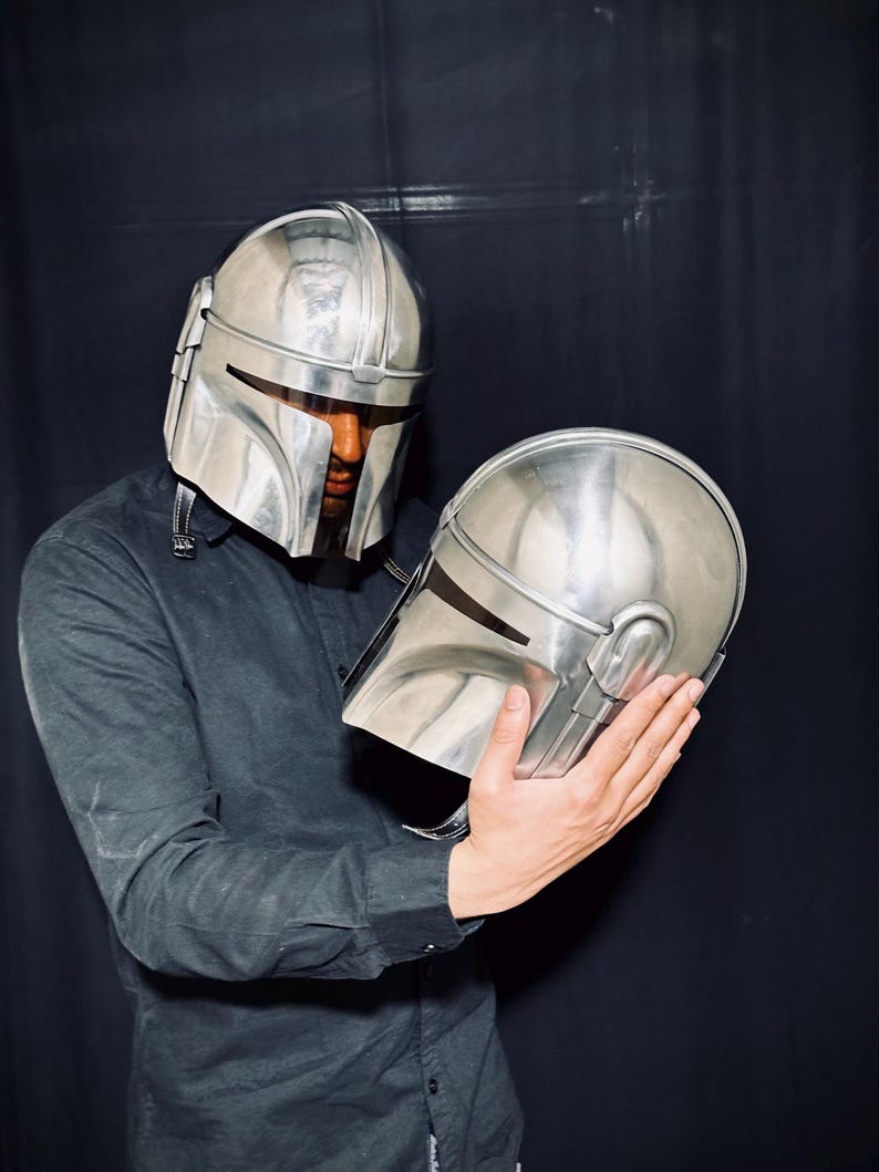 Mandalorian Bounty Hunter Helmet — Steel view 14
