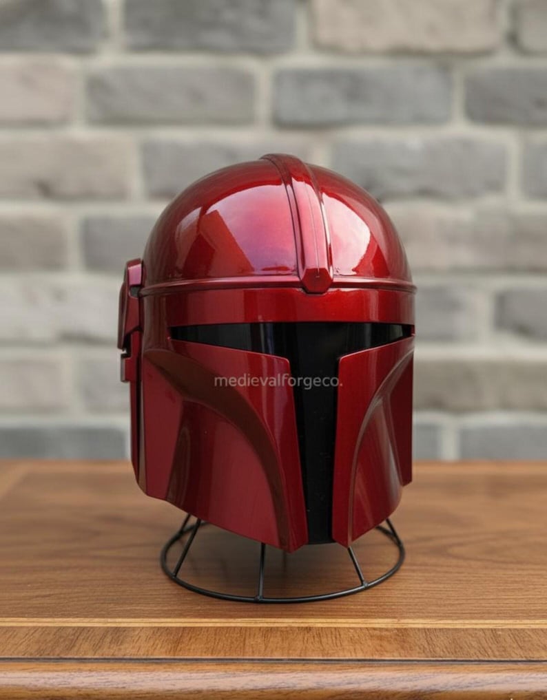 Mandalorian Beskar Helmet — Gold Steel view 5