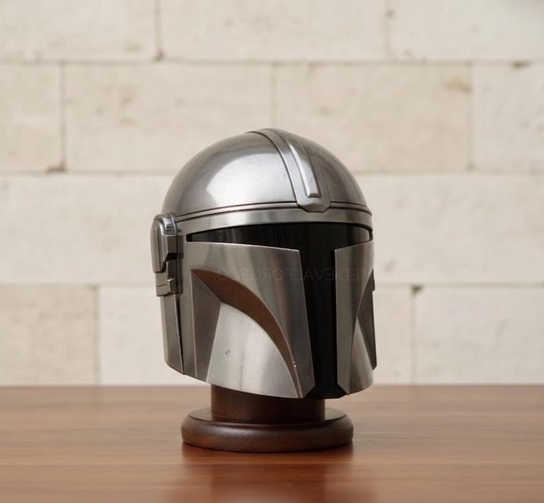 Mandalorian Style Beskar Helmet — Sci-Fi Display view 9