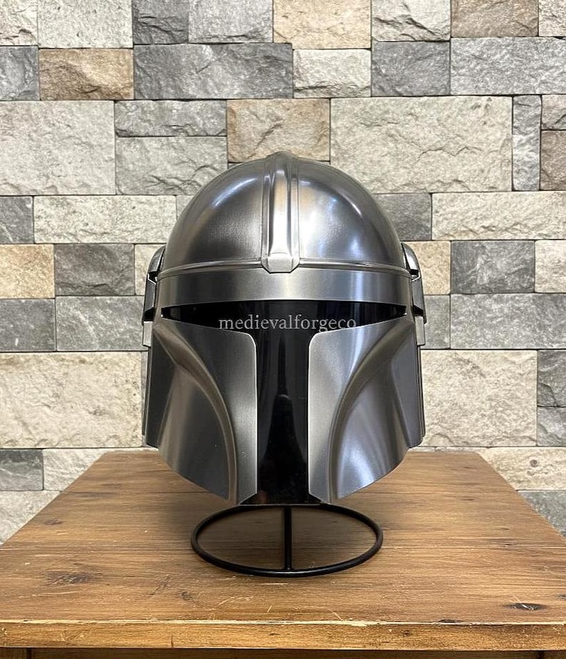 Mandalorian Hunter Helmet Visor — Wearable Steel Prop view 3