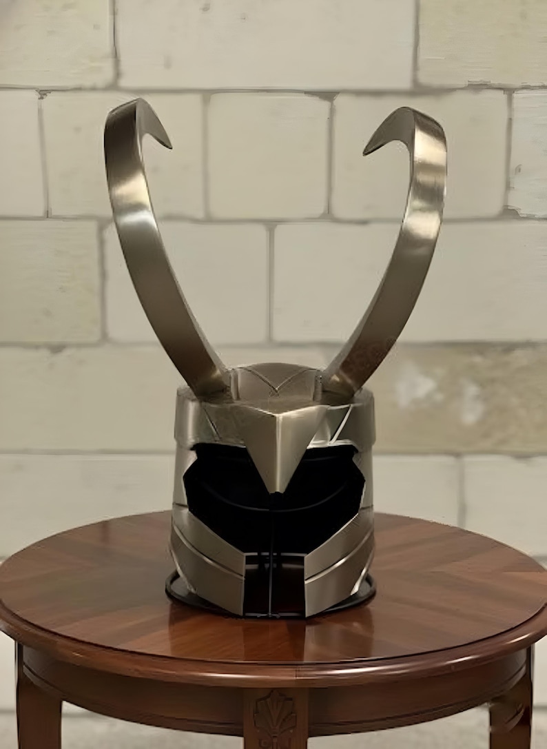Horned Loki Inspired Helmet — Metal and Brass Fantasy view 6