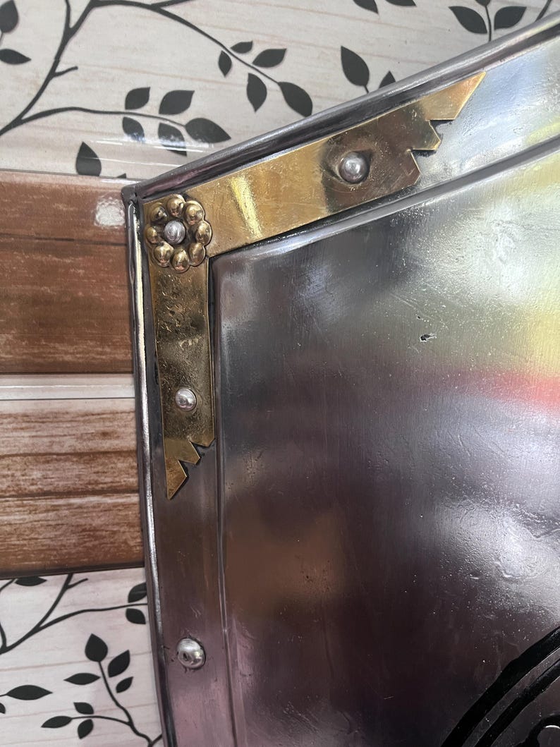 Templar Knight Steel Crusader Shield with LARP Wall Décor view 5