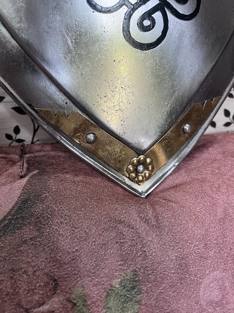 Templar Knight Steel Crusader Shield with LARP Wall Décor view 6