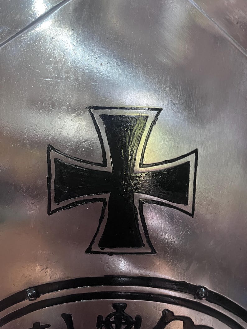 Templar Knight Steel Crusader Shield with LARP Wall Décor view 7
